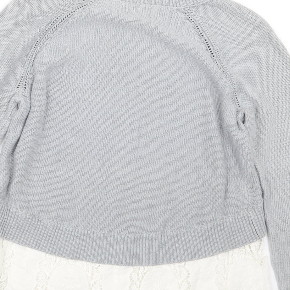 American Eagle Outfitters Womens Grey Knit Pullover Jumper Size S