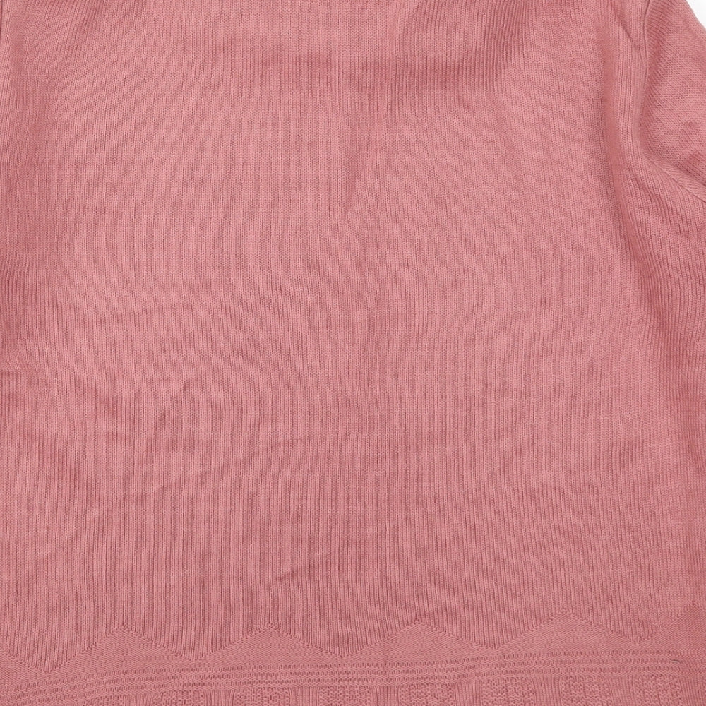 Damart Womens Pink Knit Pullover Jumper Size 14