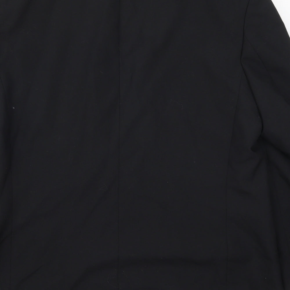 Preworn Mens Black Jacket Suit Jacket Size 42