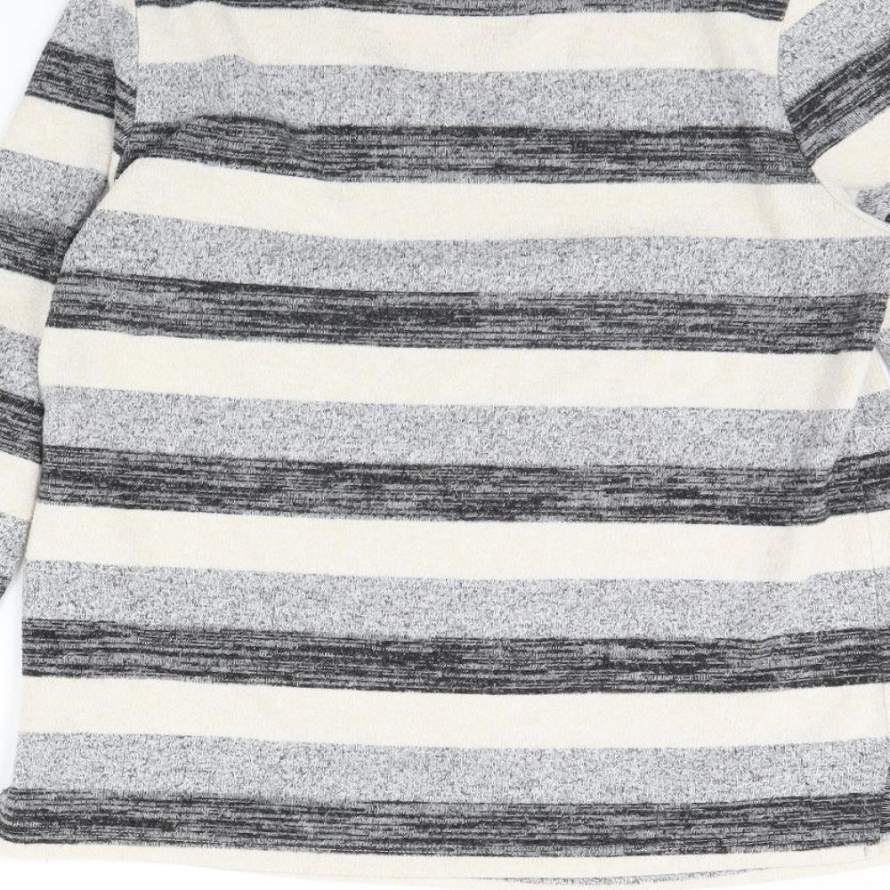 Nocozo Womens Black Striped Pullover Jumper Size 10