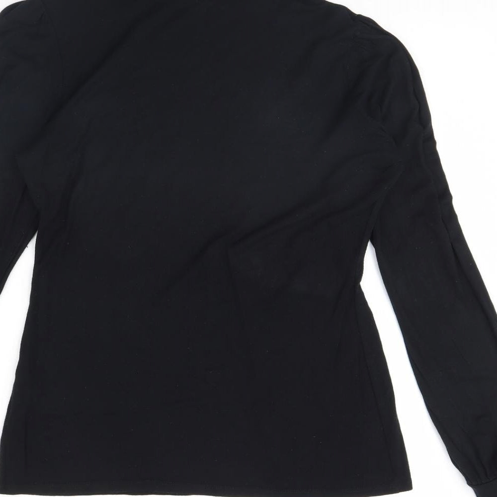 George Womens Black Basic Blouse Size 10