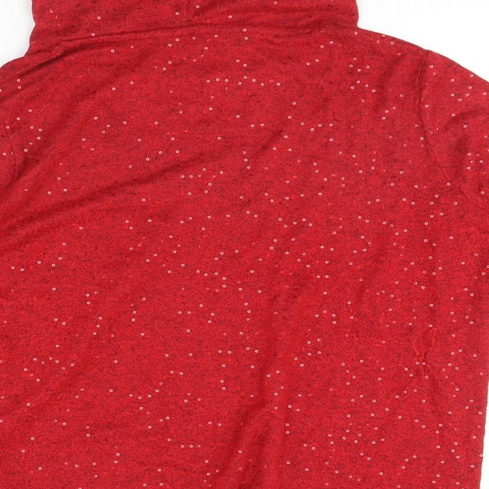 Isle Essentials Womens Red Pullover Jumper Size M