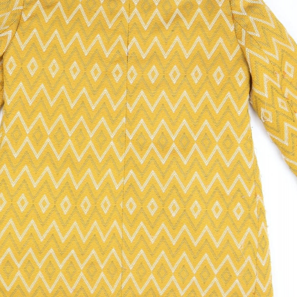 NEXT Womens Yellow Striped Jacket Size 6