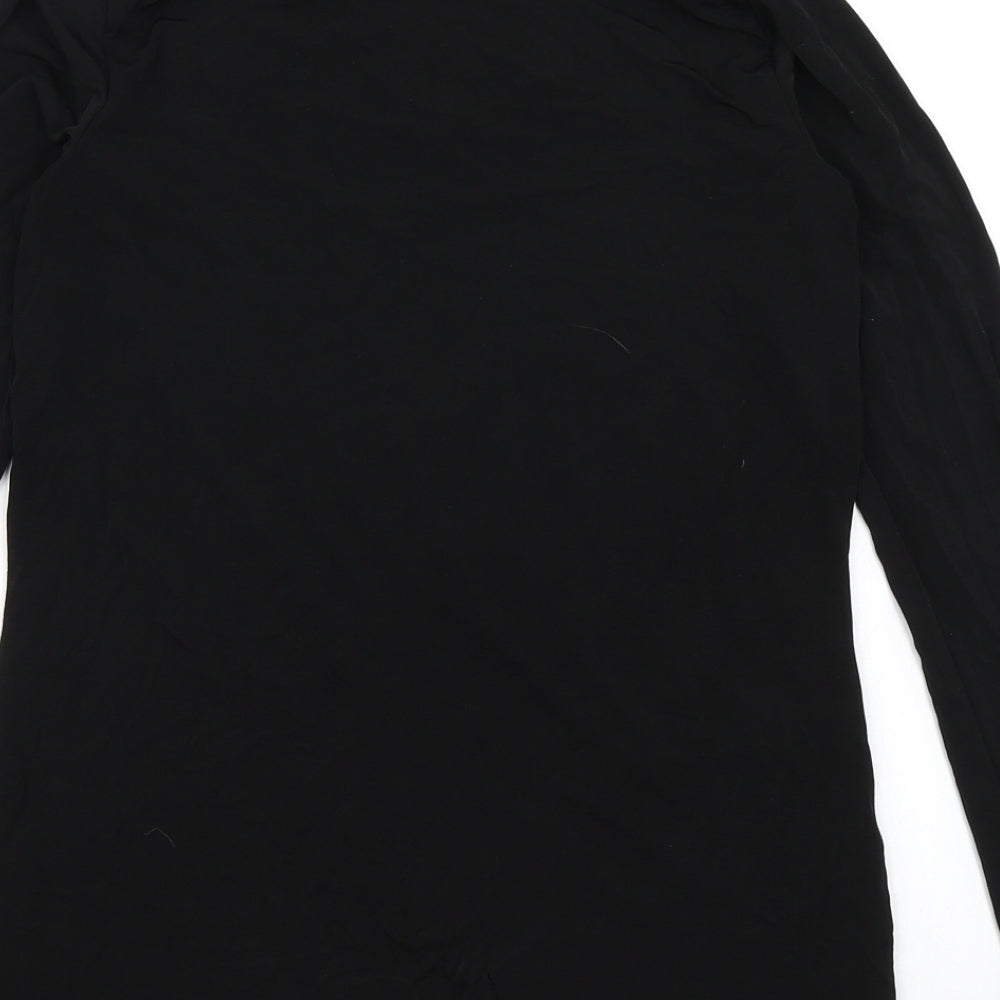 V by Very Womens Black Basic T-Shirt Size 10