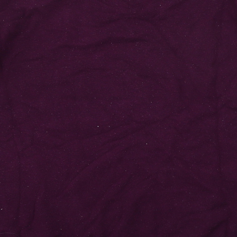 Image Womens Purple Knit Pullover Jumper Size S