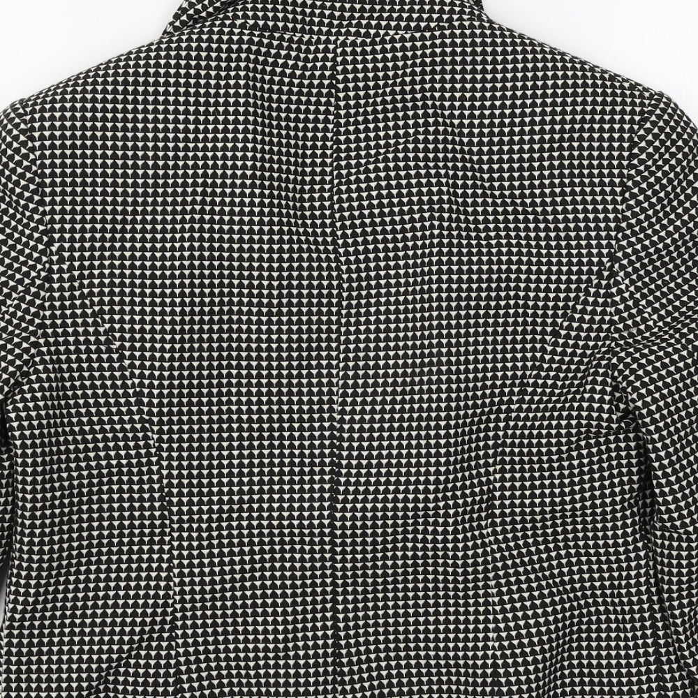 NEXT Womens Black Geometric Jacket Size 12
