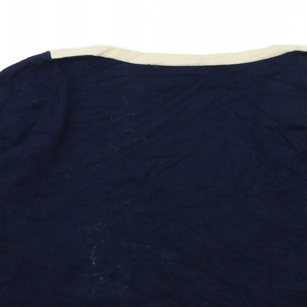 Marks & Spencer Womens Blue Knit Pullover Jumper Size 14