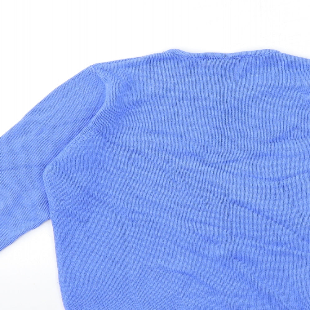 ISLE Womens Blue Knit Pullover Jumper Size 10