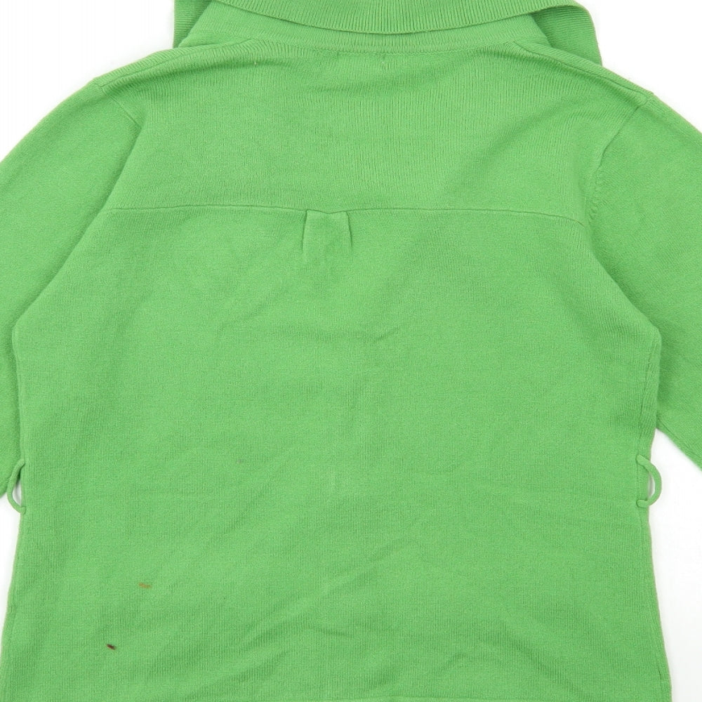 Filati Womens Green Knit Cardigan Jumper Size M