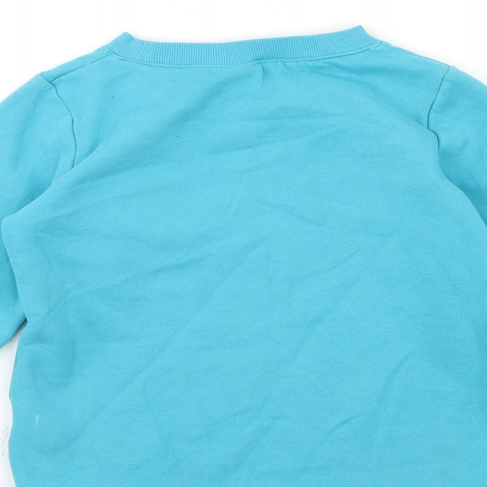 DECATHLON Girls Blue Pullover Sweatshirt Size 10 Years