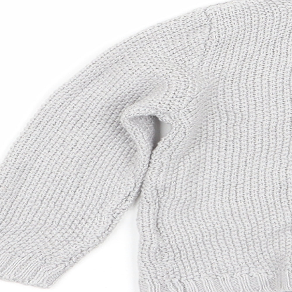 Bonjour Bebe Girls Grey Pullover Jumper Size 0-3 Months