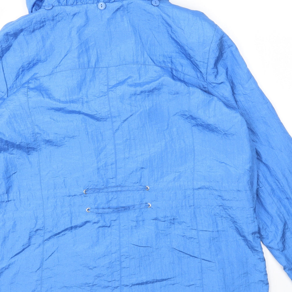 Bonmarché Womens Blue Houndstooth Jacket Coat Size 14