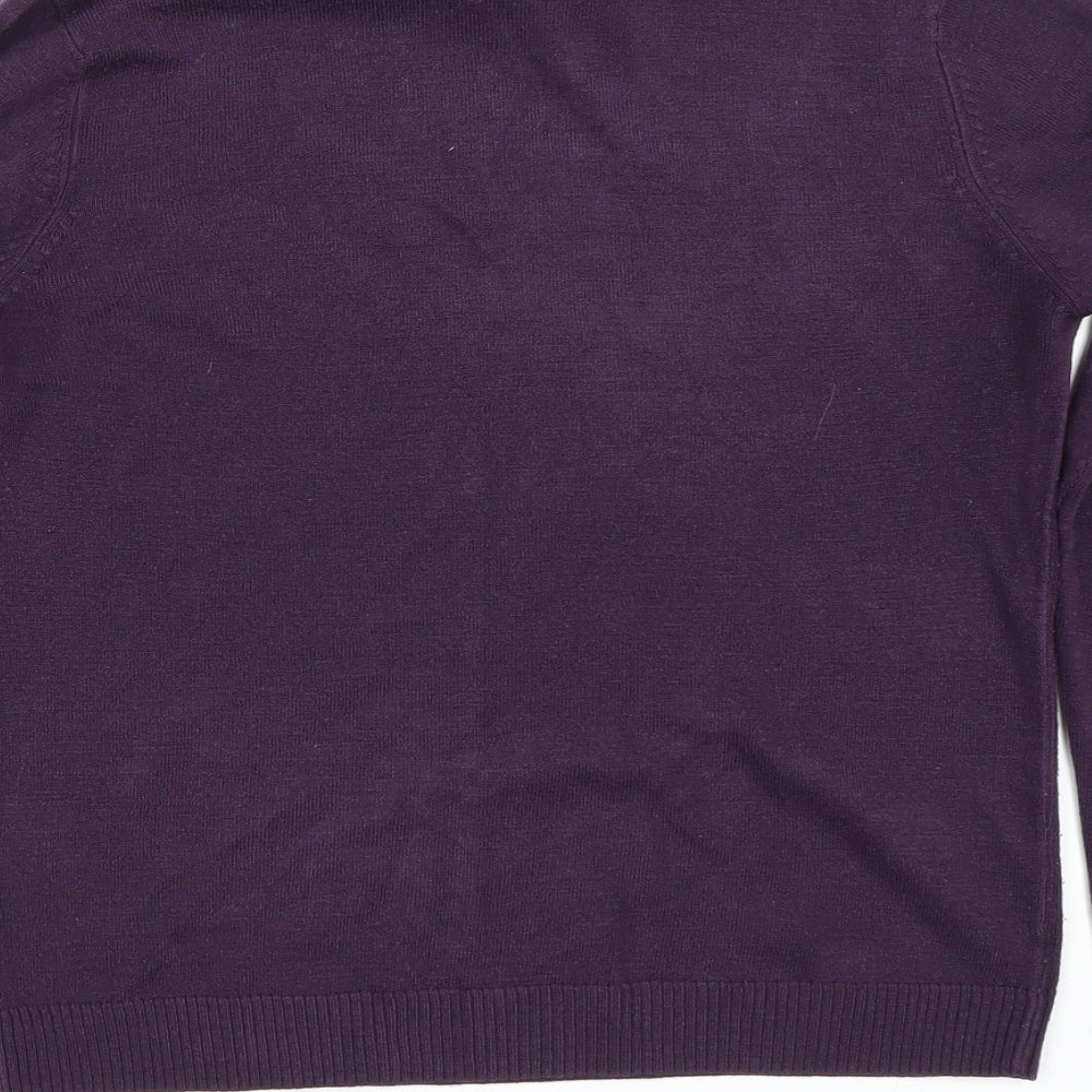 Pure & Natural Womens Purple Pullover Jumper Size 10