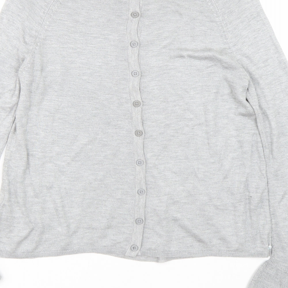 M&S Womens Grey Cardigan Jumper Size 6