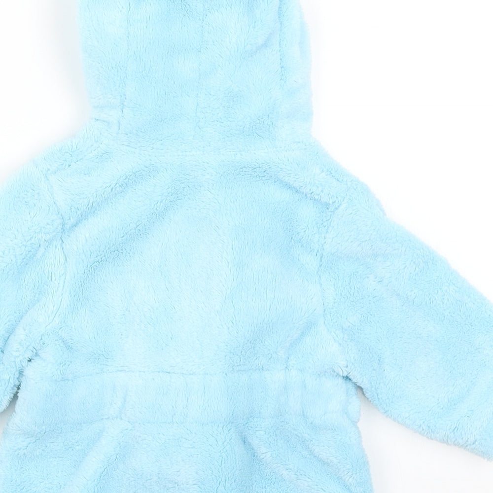 Preworn Baby Blue Solid Kimono Gown Size 3-6 Months