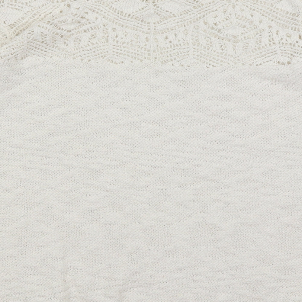 Preworn Womens White Pullover Jumper Size 16