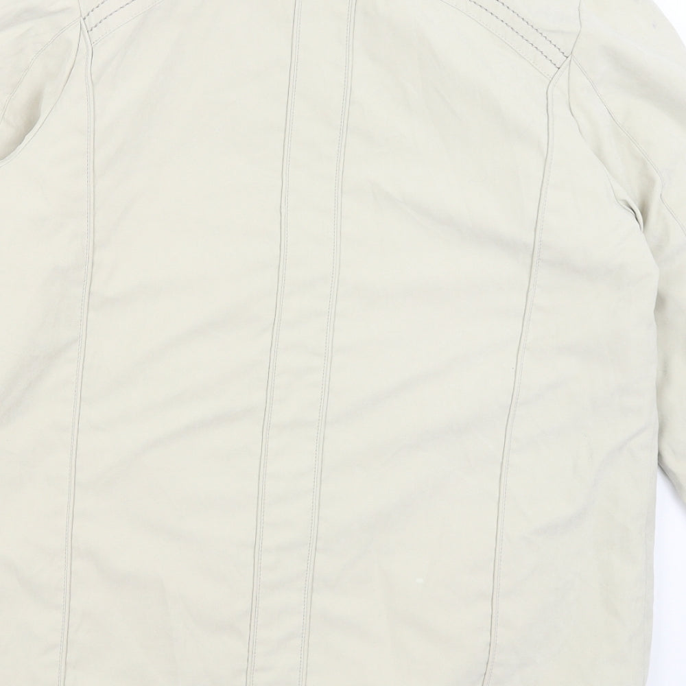 Anna Rose Womens Beige Quilted Coat Size S