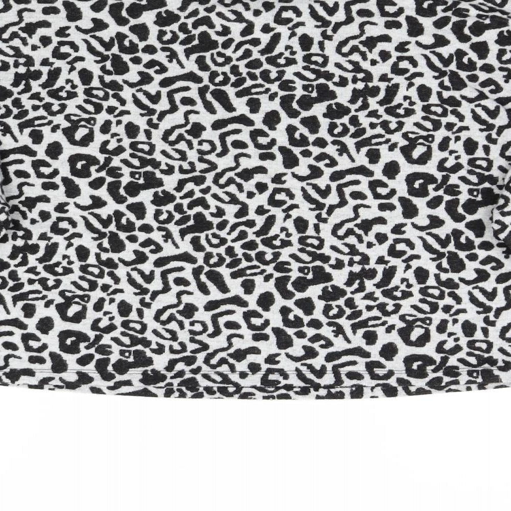 George Womens Grey Animal Print Pullover Jumper Size S