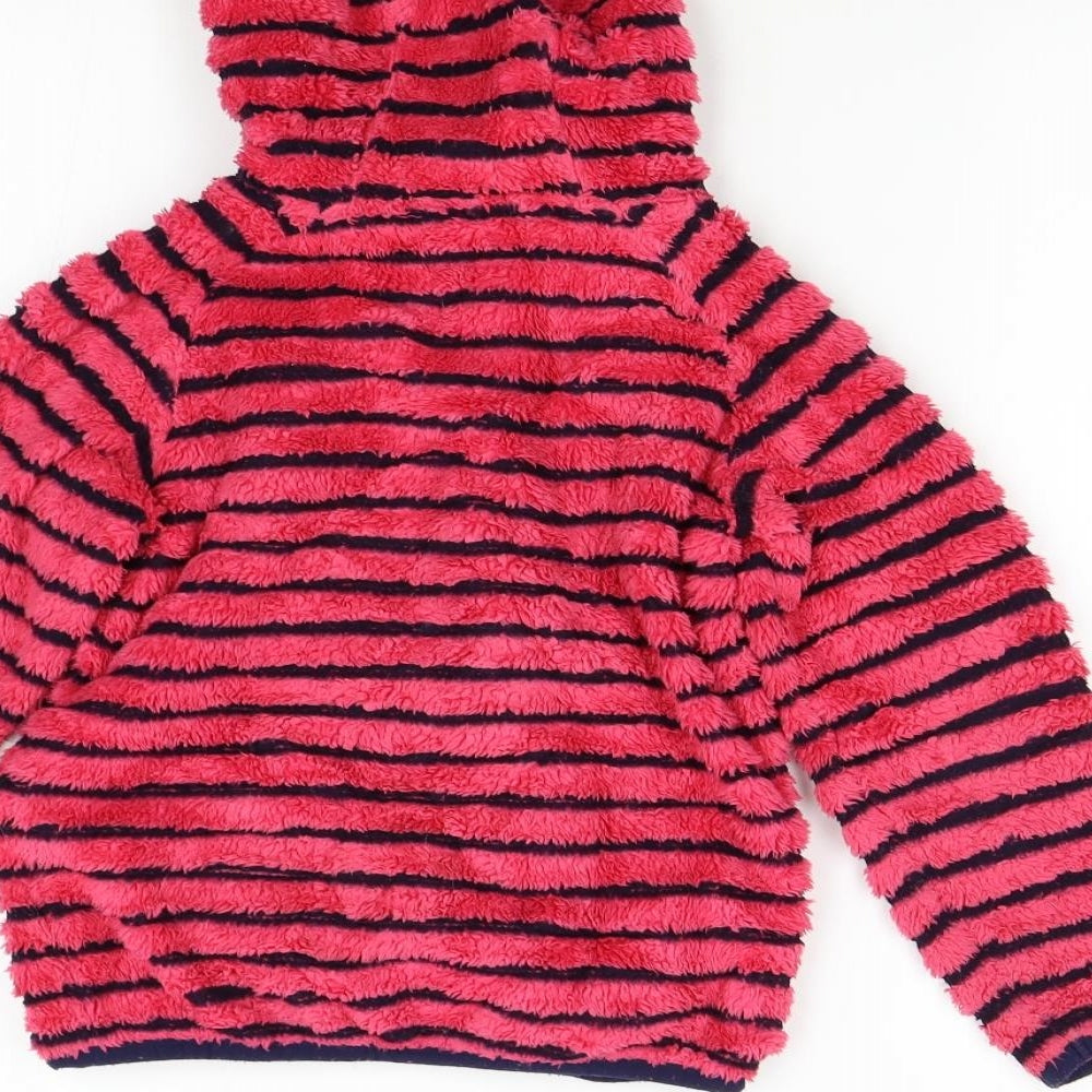 Hi Gear Girls Pink Striped Fleece Jacket Size M