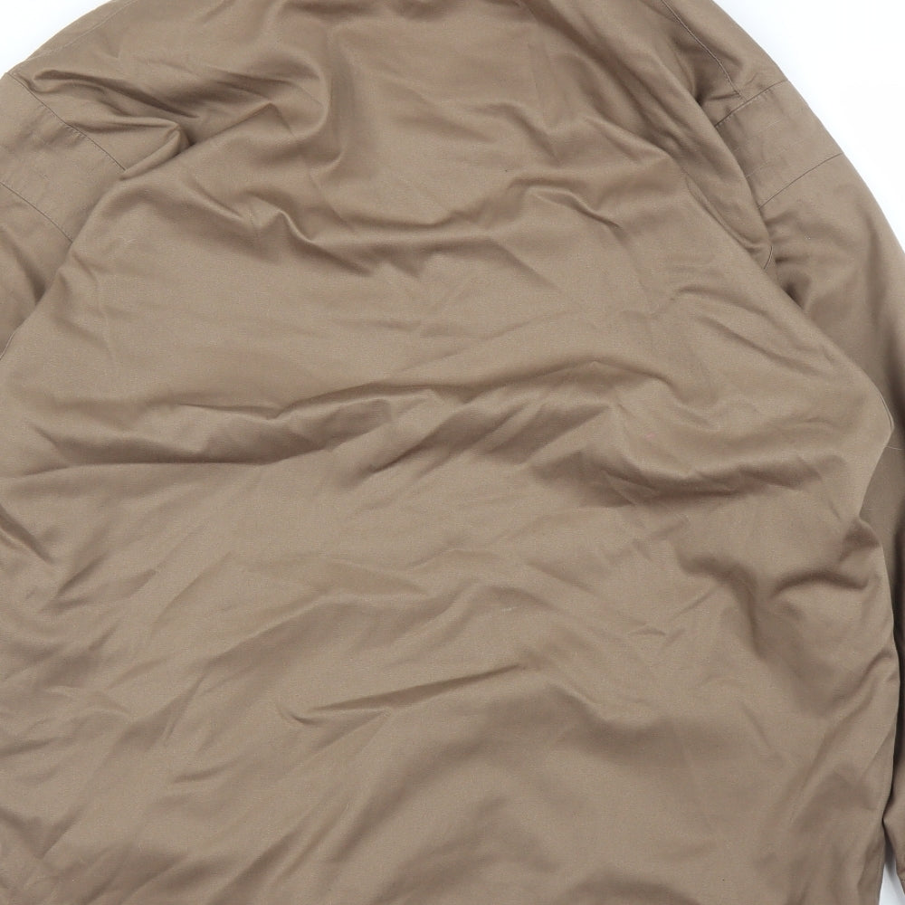 Preworn Mens Brown Overcoat Coat Size L