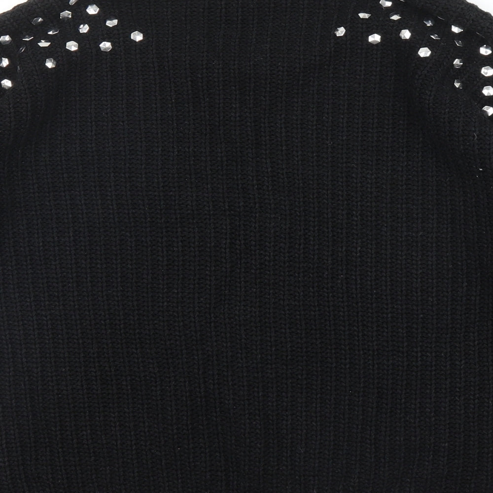 Lou Lou Womens Black Pullover Jumper Size M