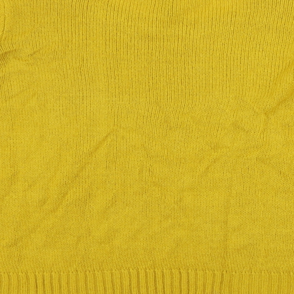 H&M Womens Yellow Pullover Jumper Size S