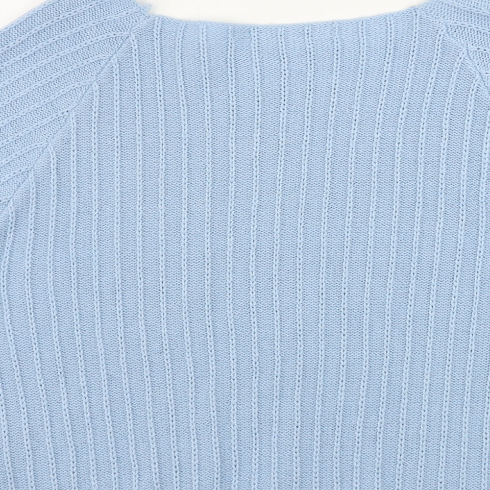 Tru Collection Womens Blue Pullover Jumper Size M