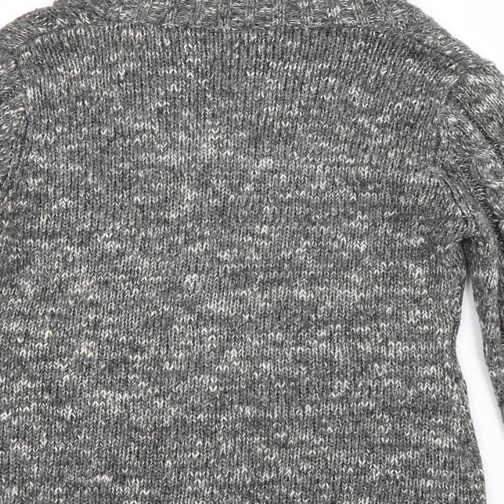 sanye Womens Grey Cardigan Jumper Size M