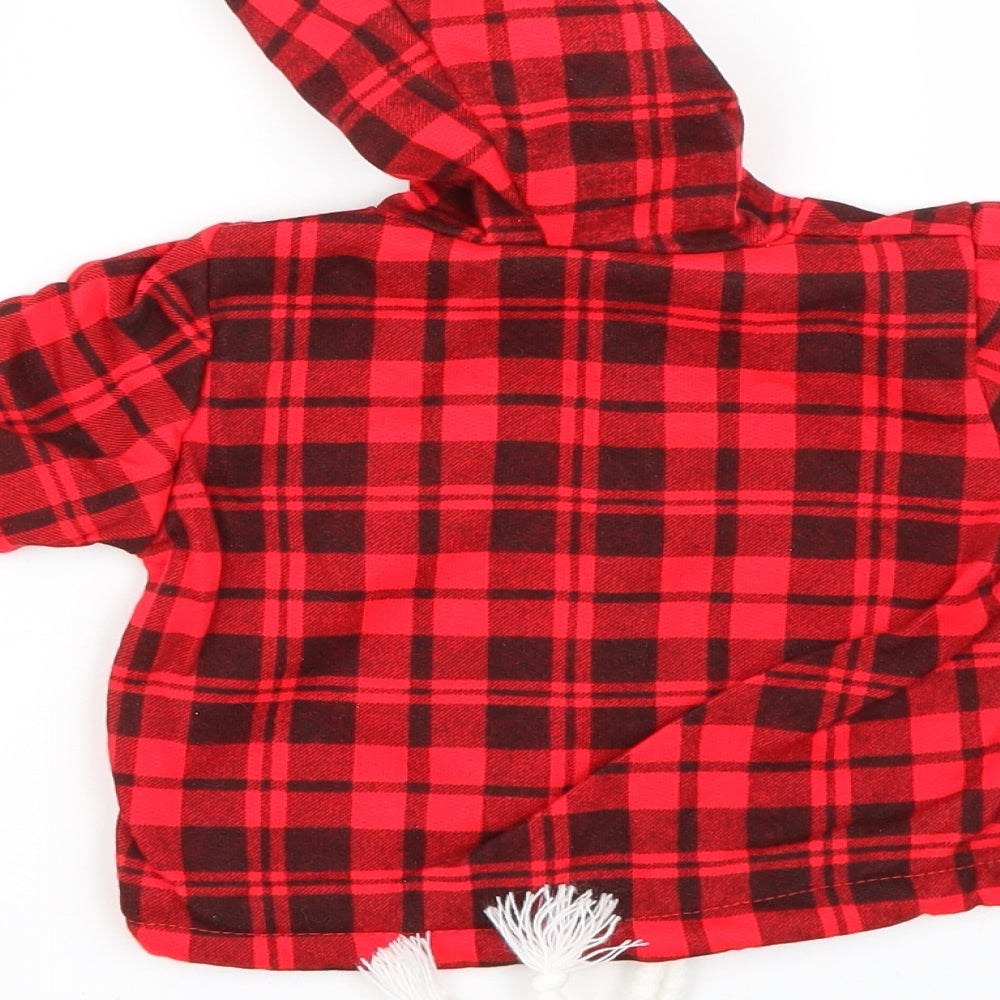 glitterbug Baby Red Check Basic Jacket Jacket Size 9-12 Months