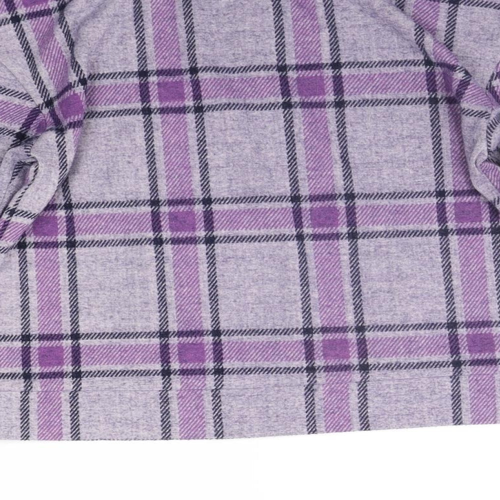 Marks & Spencer Womens Purple Check Pullover Jumper Size 10