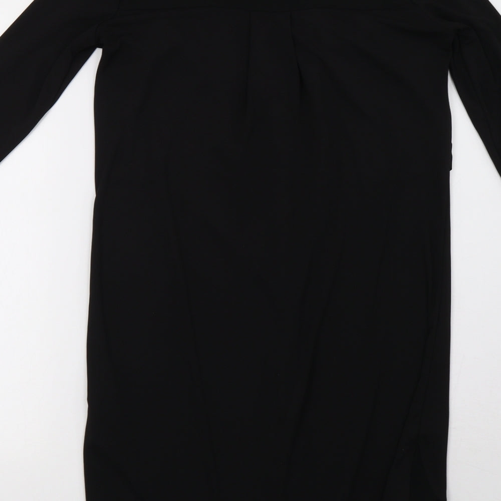 Topshop Womens Black A-Line Size 8