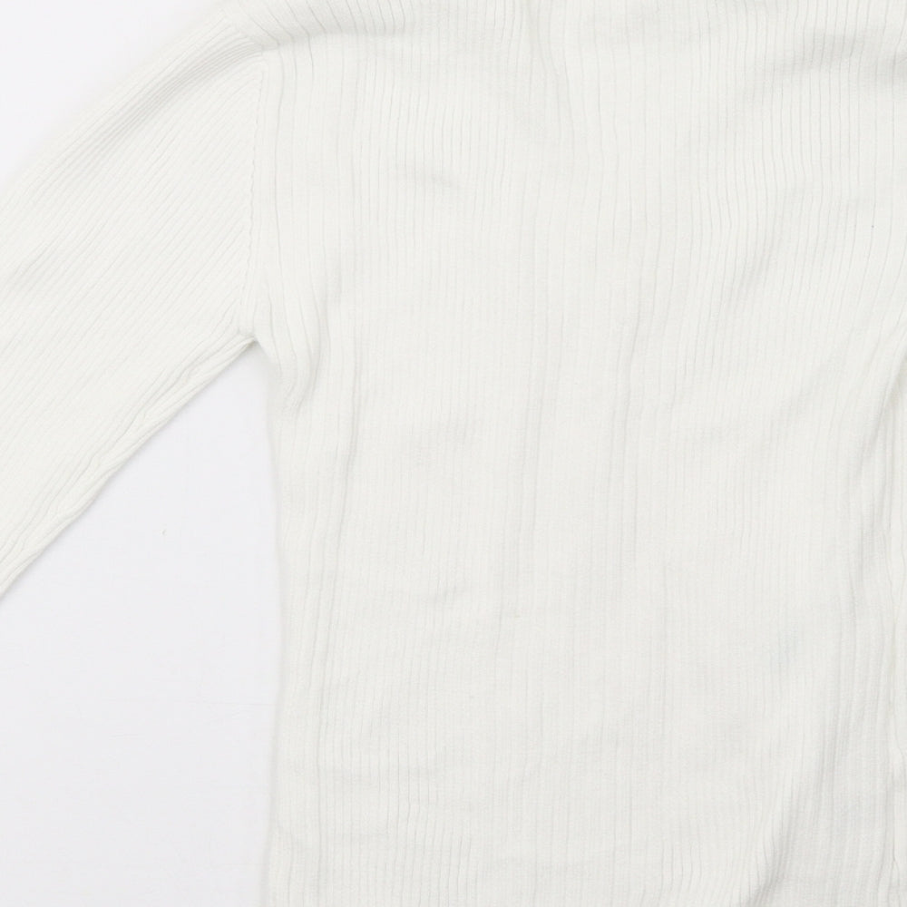 Matalan Womens White Pullover Sweatshirt Size 8