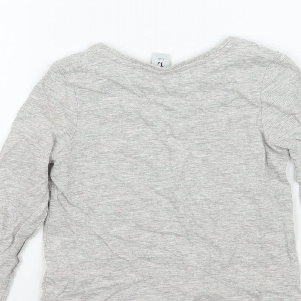 TU Girls Grey Basic T-Shirt Size 3-4 Years