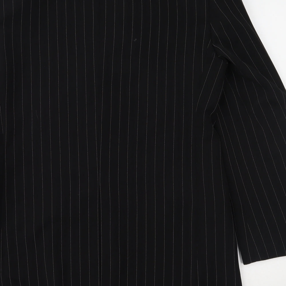 BLAKES Mens Black Striped Jacket Suit Jacket Size 38