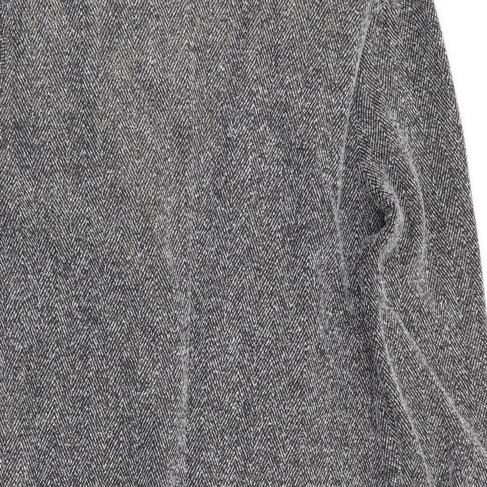 River Island Womens Grey Herringbone Jacket Size 10 - Subtle shimmer effect - Longline