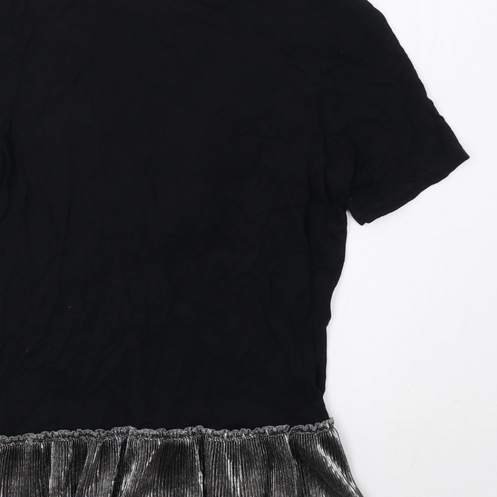 River Island Girls Black Basic Blouse Size 8 Years