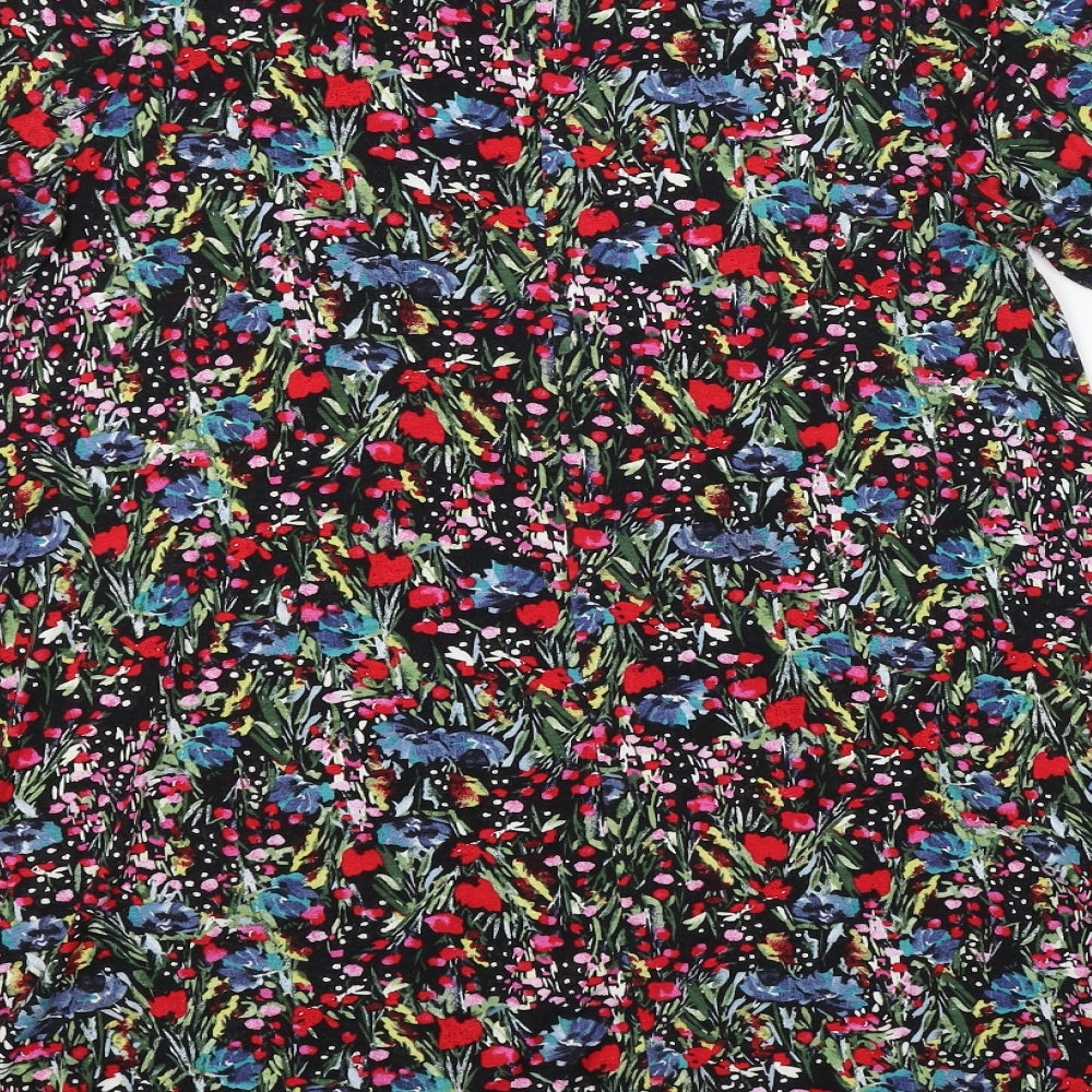 Papaya Womens Multicoloured Floral A-Line Size M