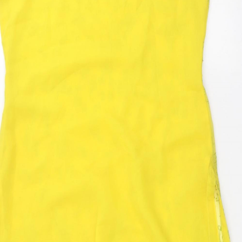 Preworn Womens Yellow A-Line Size 12