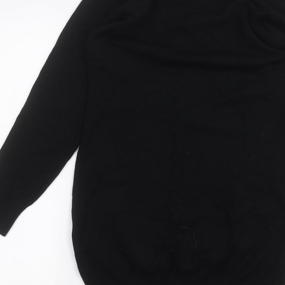 D&X Womens Black Basic T-Shirt One Size