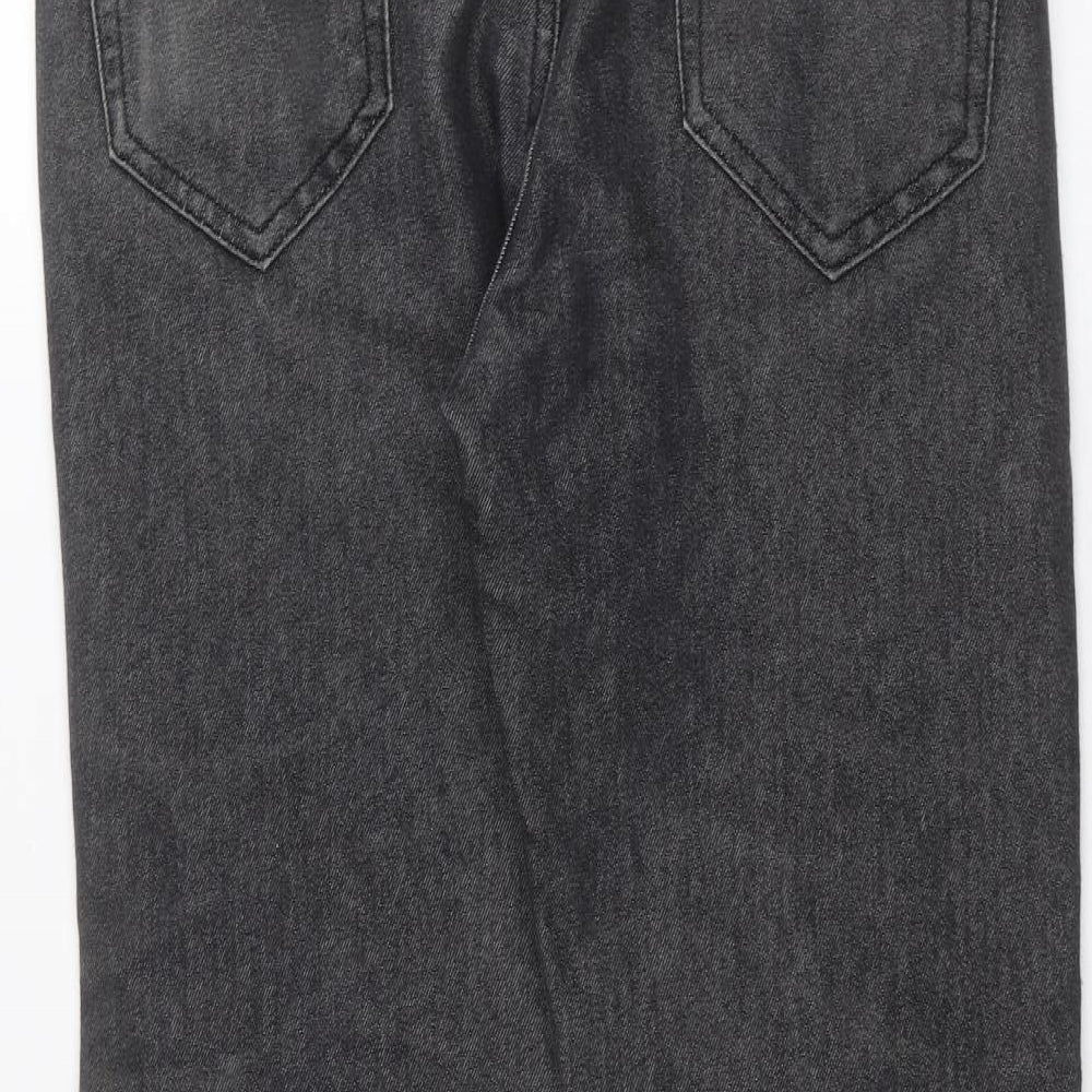 Preworn Mens Black Straight Jeans Size 32 in L28 in