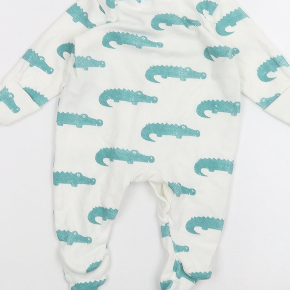 Marks & Spencer Baby White Coverall One-Piece Size 0-3 Months