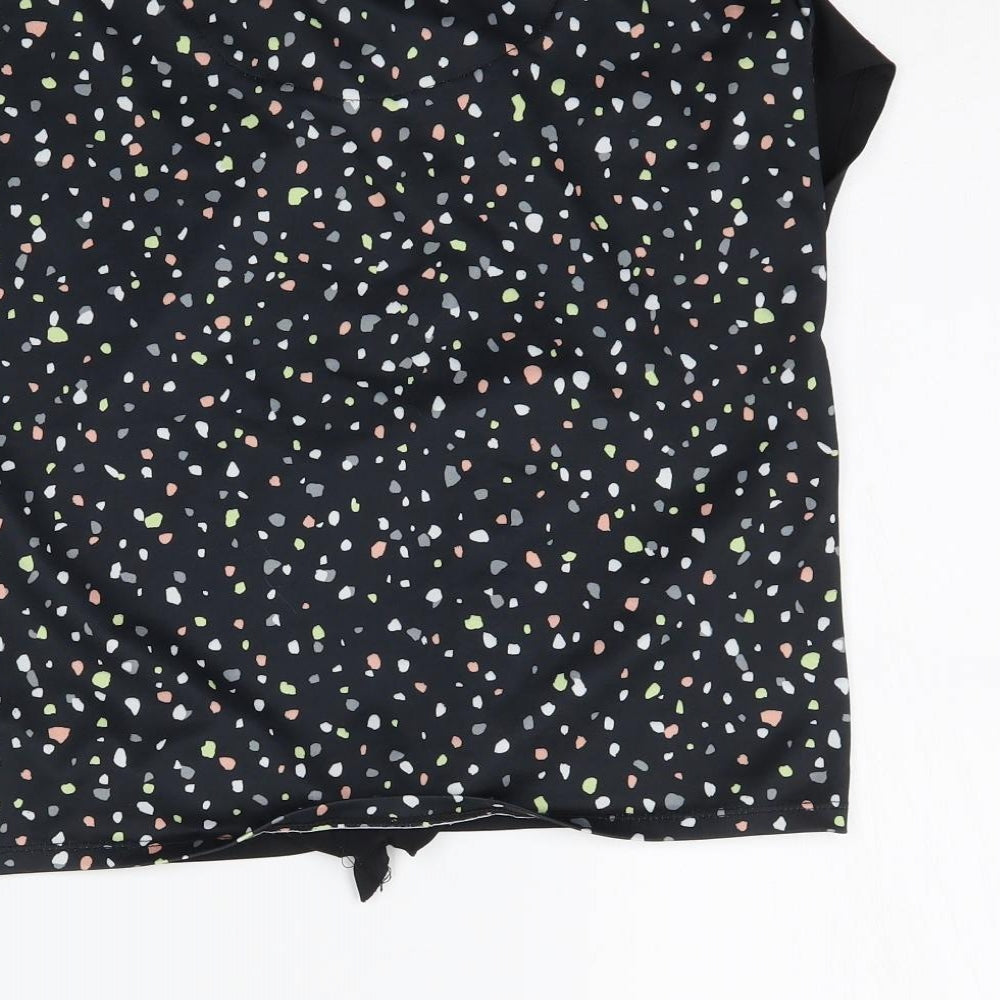 George Girls Black Basic T-Shirt Size 8-9 Years - Tie detail