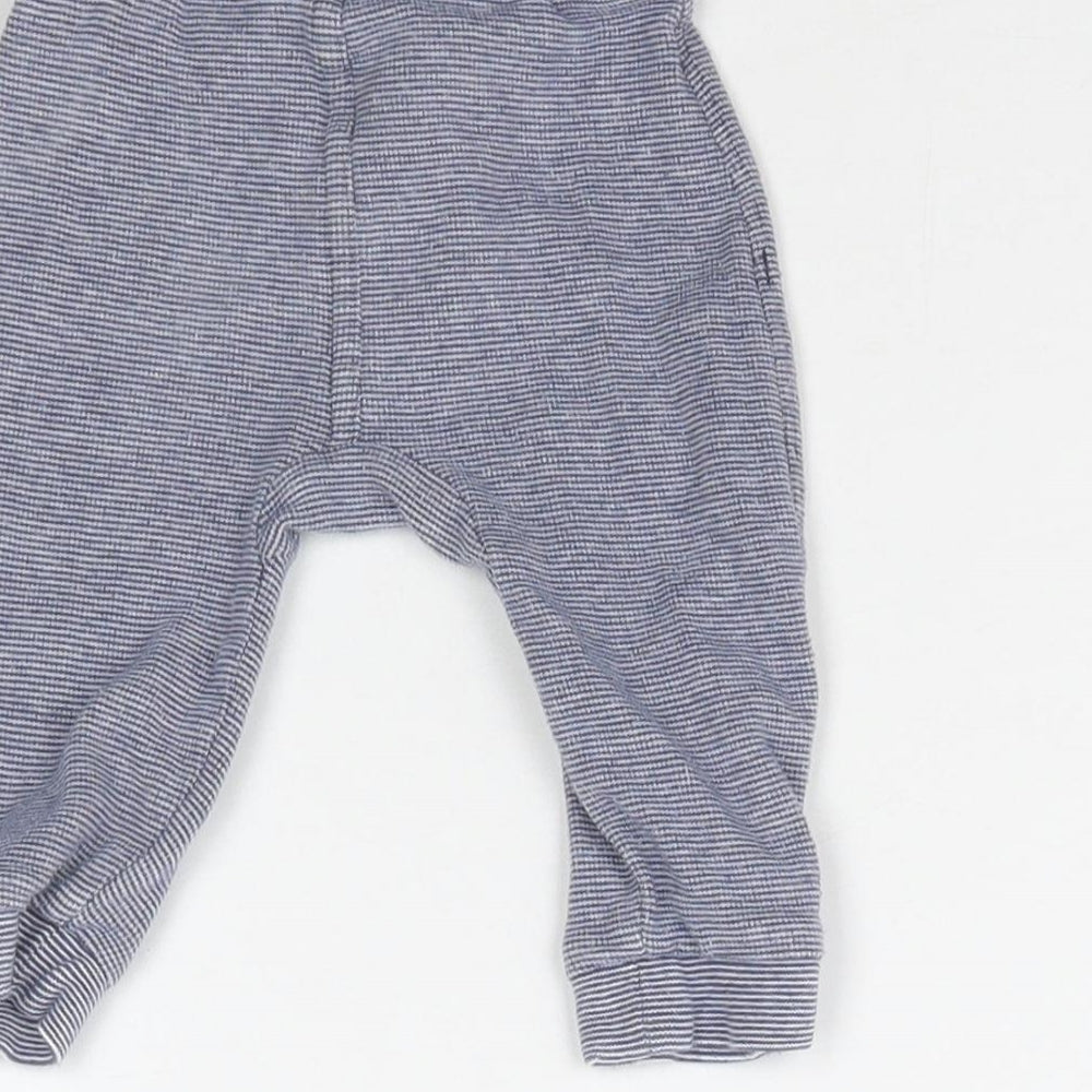 George Baby Blue Striped Jogger Trousers Size 3-6 Months