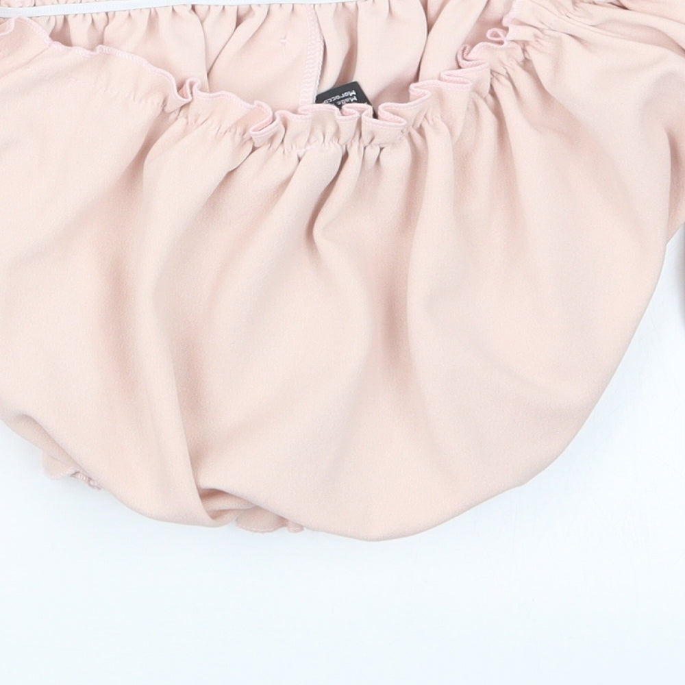 New Look Womens Pink Cropped T-Shirt Size 6