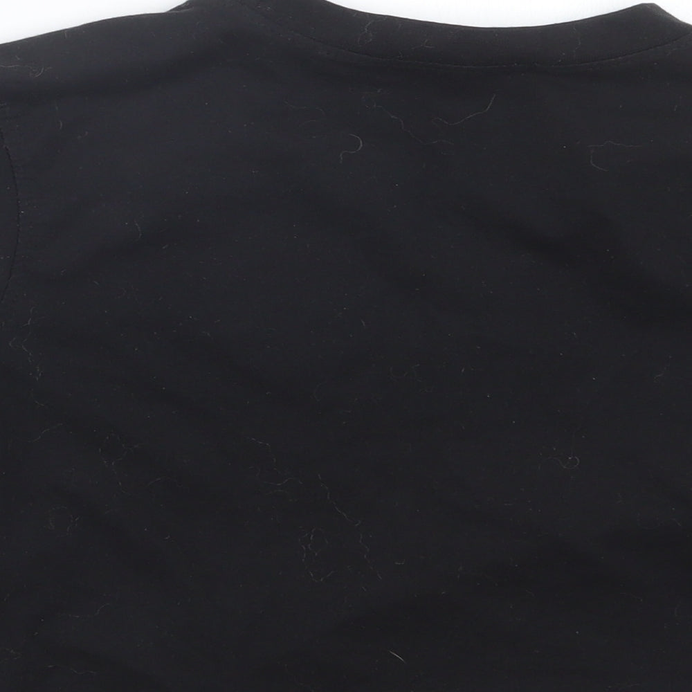 Missguided Womens Black Cropped T-Shirt Size 8