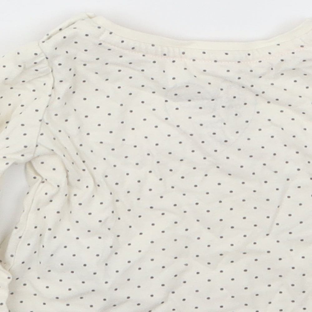 Mothercare Girls Black Polka Dot Basic T-Shirt Size 3-6 Months