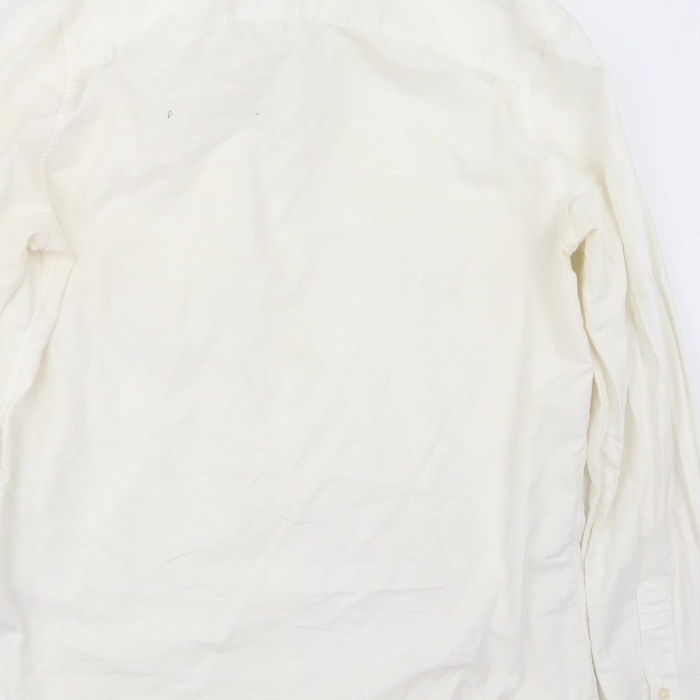 NEXT Mens Ivory Button-Up Size M