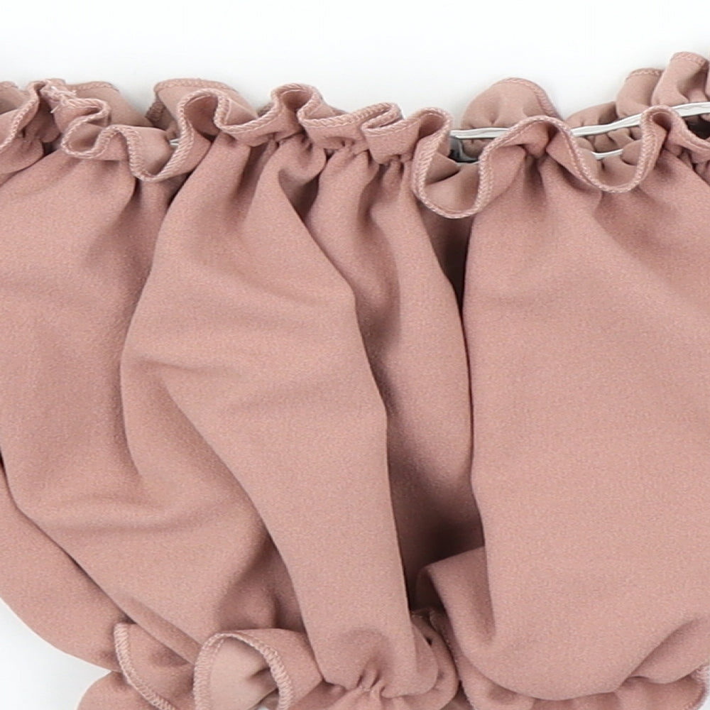 New Look Womens Pink Cropped T-Shirt Size 6