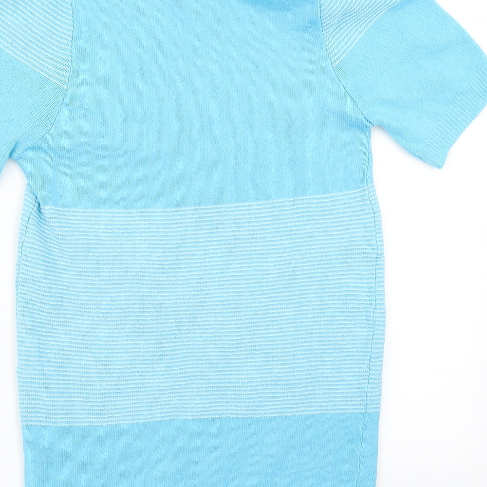 ViVi Womens Blue Striped Knit Pullover Jumper Size S