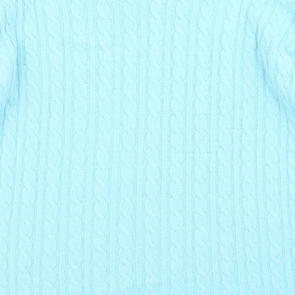 Choice Womens Blue Knit Pullover Jumper Size S